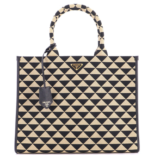 PRADA Symbole Shopper Tote Jacquard Large
