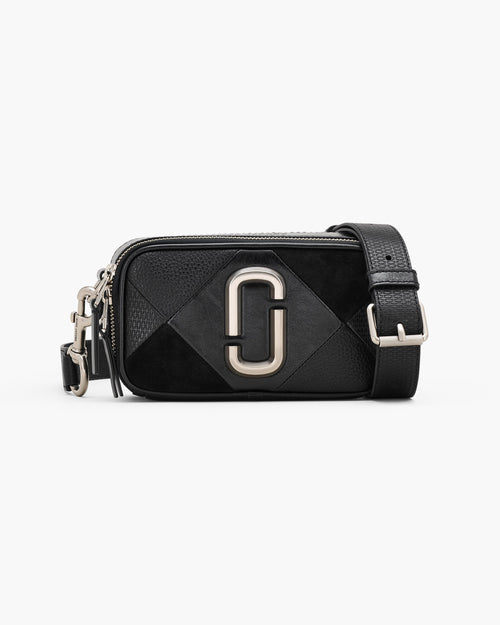 Marc Jacobs The Suede Patchwork Snapshot Bag in Black Multi