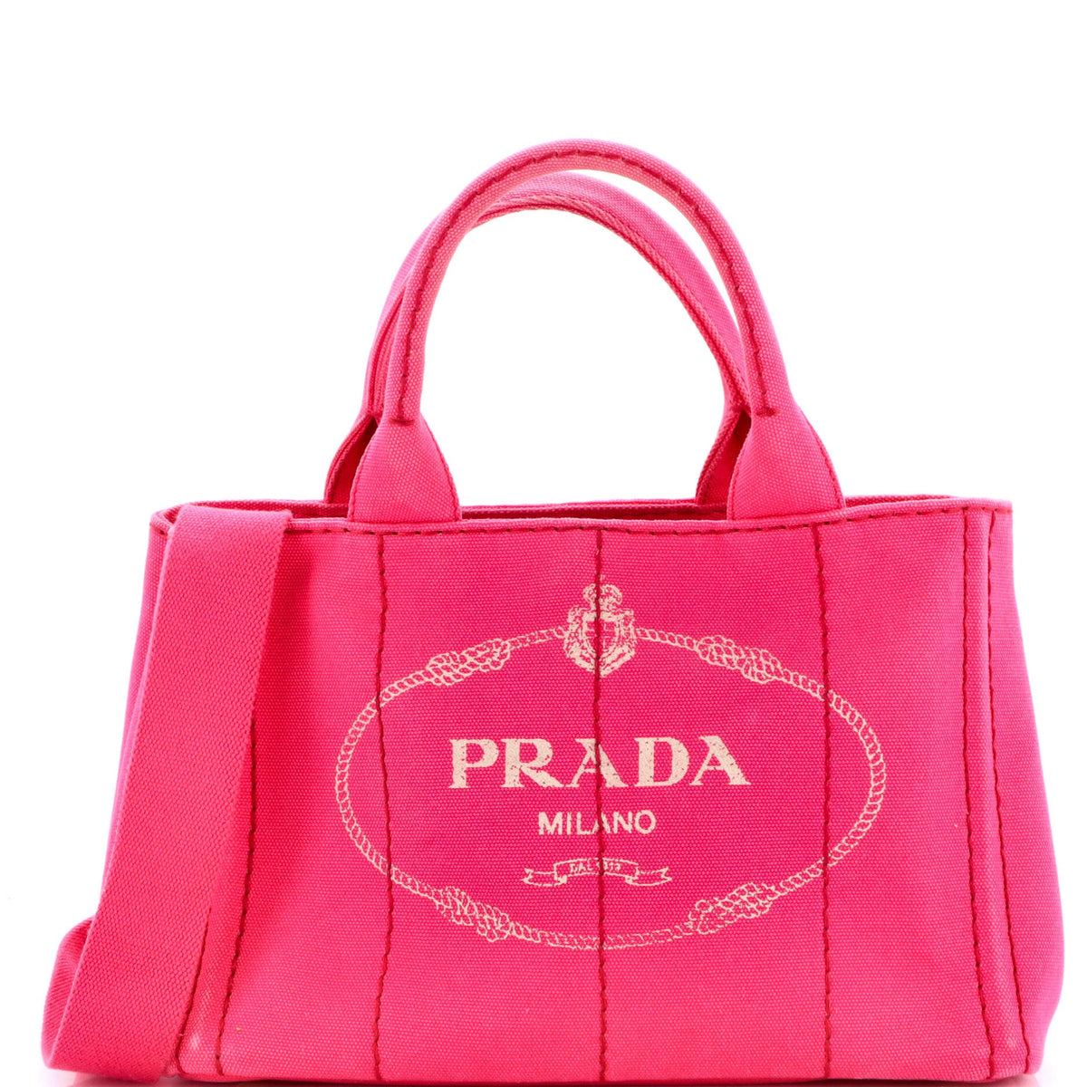 Prada PRADA Canapa Convertible Shopping Tote Canvas Small