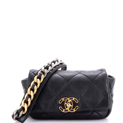CHANEL 19 Belt Bag Quilted Leather