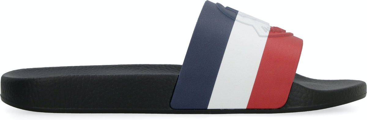 Moncler Men's Basile Rubber Slides in Black | Size 41 | 4C0003001A49 Color 998