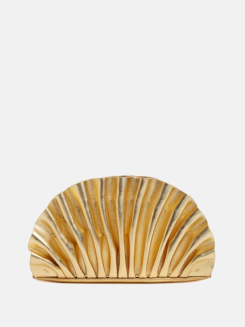 Guess Shelly Metallic Leather Clutch