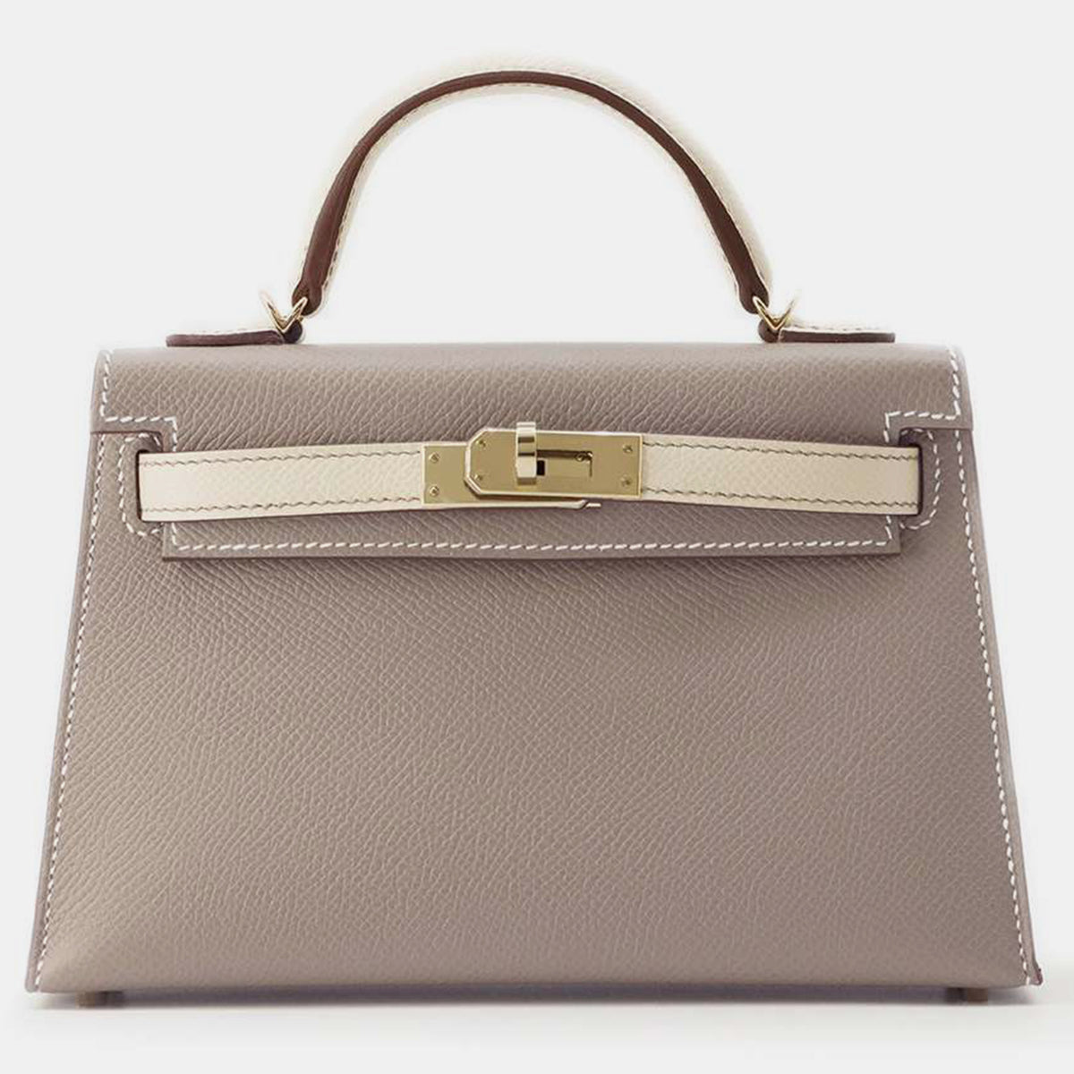 Hermès Gris Asphalt/Craie Epsom Mini Kelly Do Bag