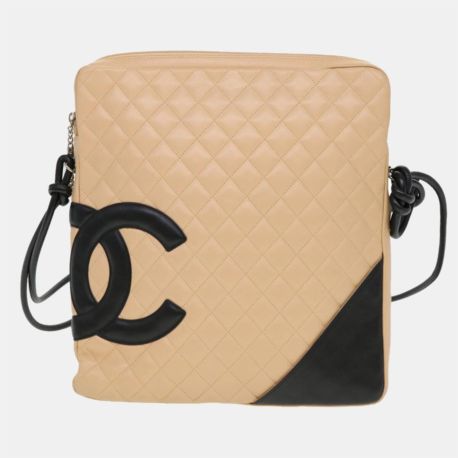 Chanel Beige Leather Cambon Ligne  Shoulder bag