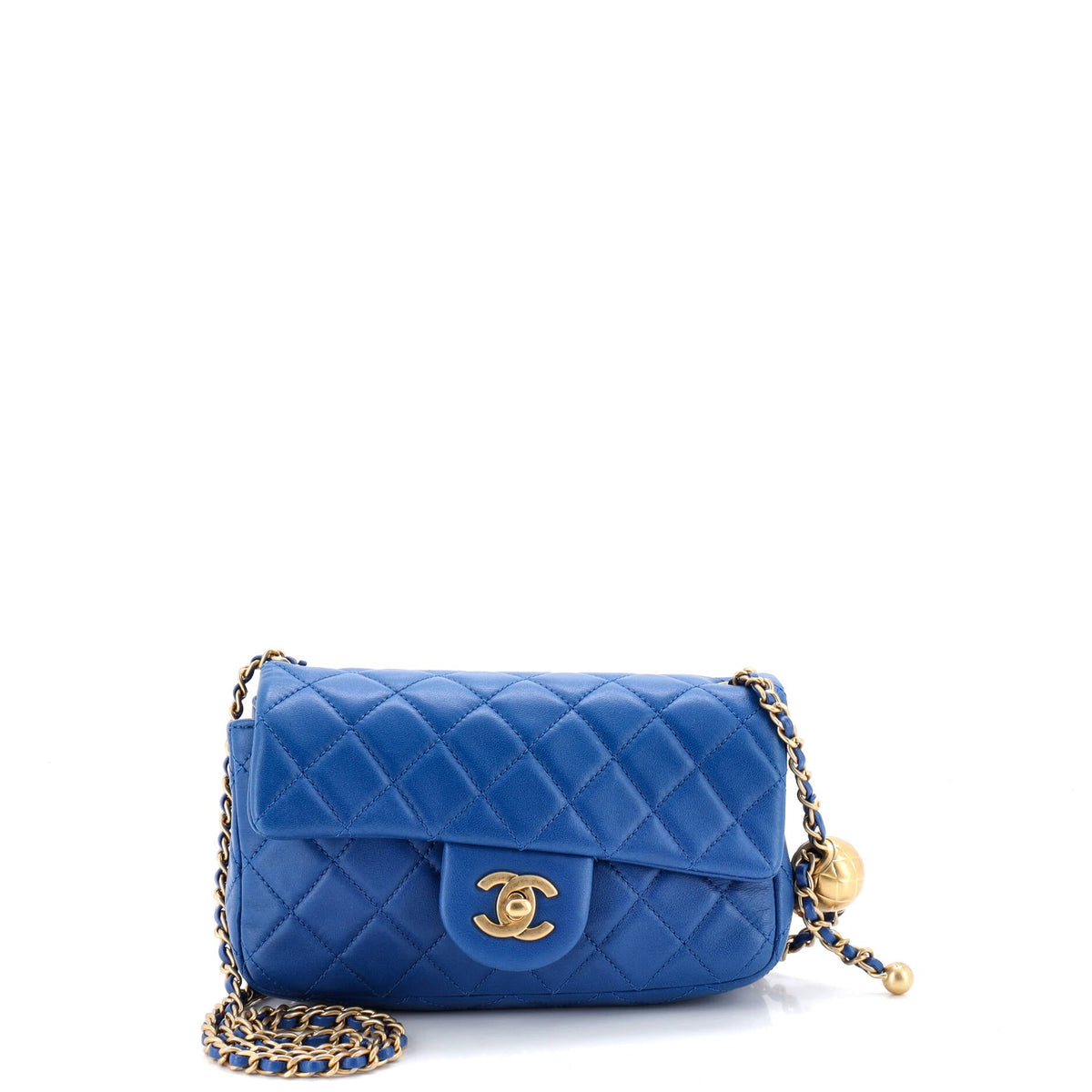 Chanel CHANEL Pearl Crush Flap Bag Quilted Lambskin Mini