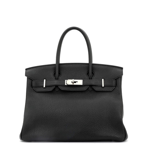 Birkin Handbag Noir Togo with Palladium Hardware 30