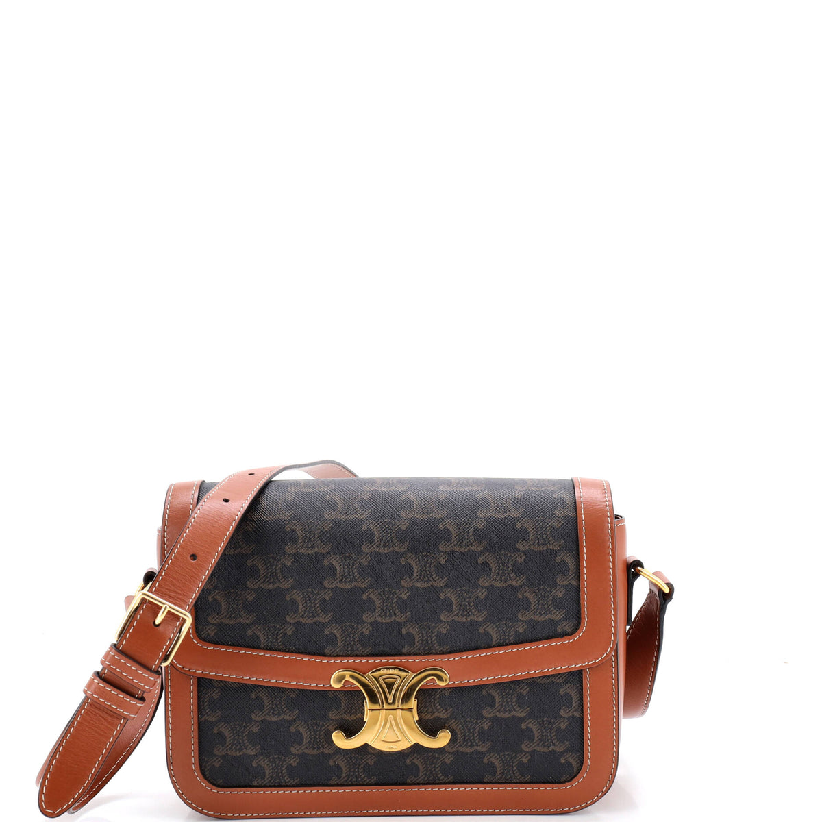 Celine CELINE Triomphe Shoulder Bag Triomphe Coated Canvas Medium