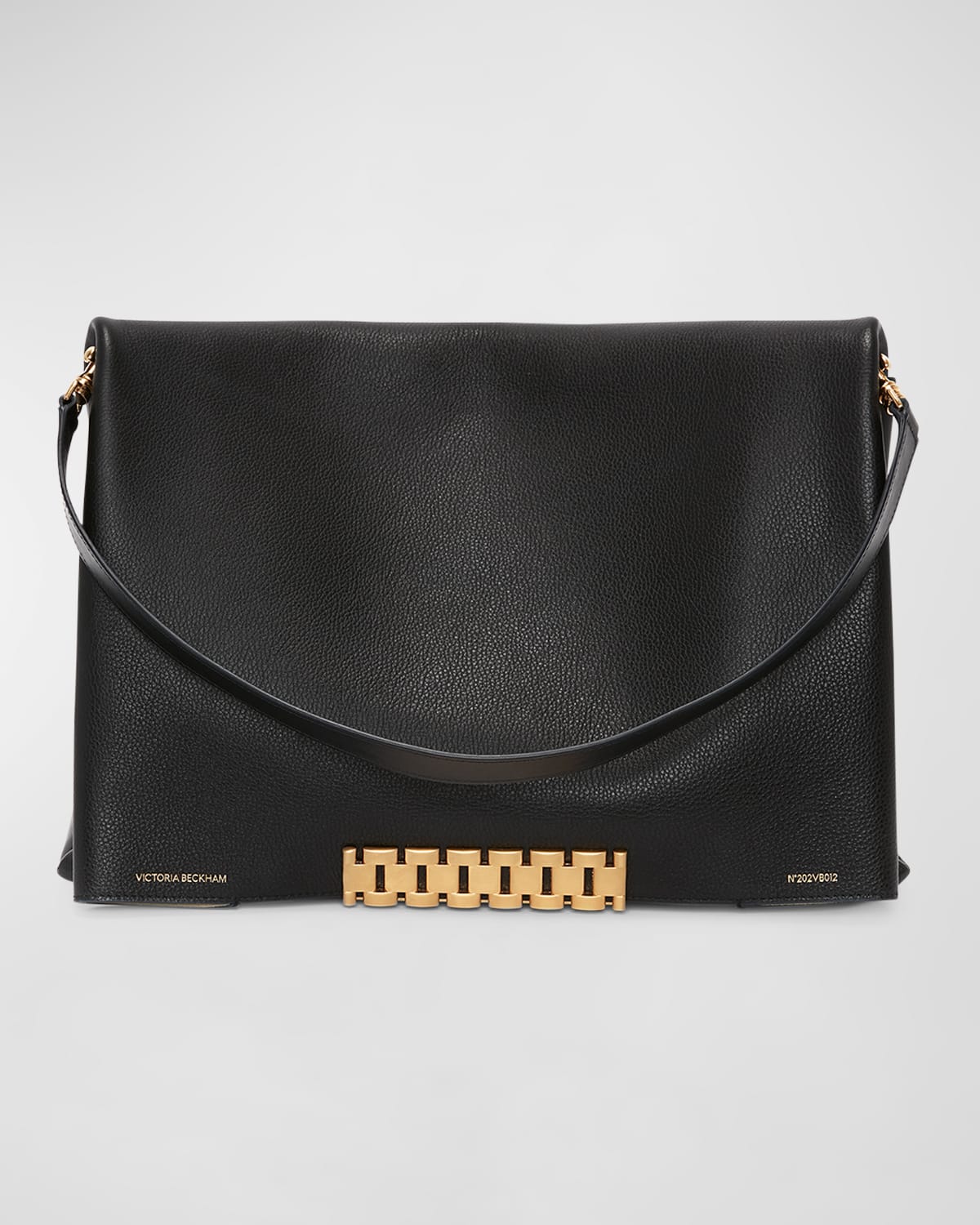 Victoria Beckham XL Flap Leather Clutch Bag