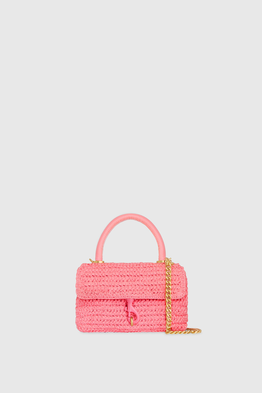 Rebecca Minkoff Sac à main Edie en paille rose