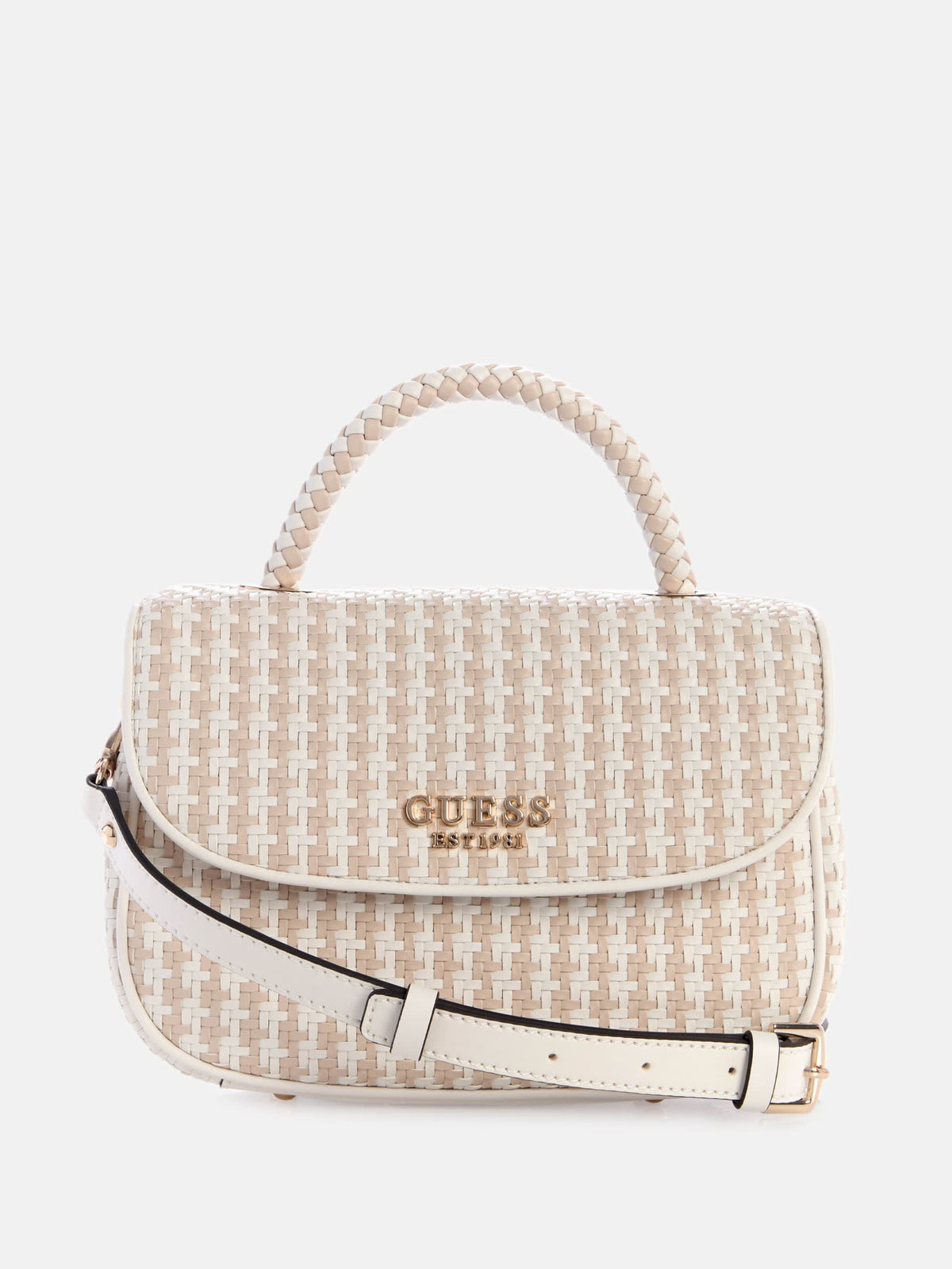 Guess Mirema Woven Top-handle Bag