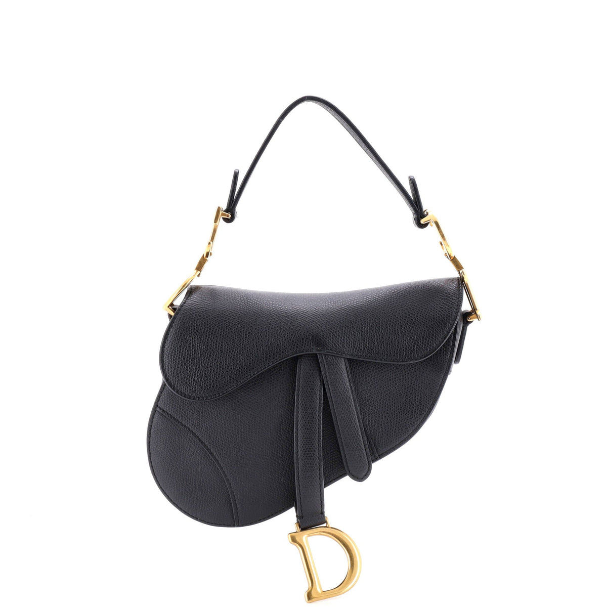 Christian Dior Saddle Handbag Leather Mini