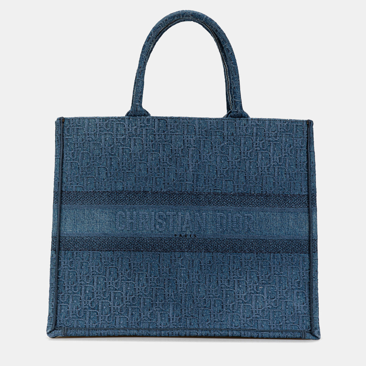 Dior Large Oblique Denim Book Tote
