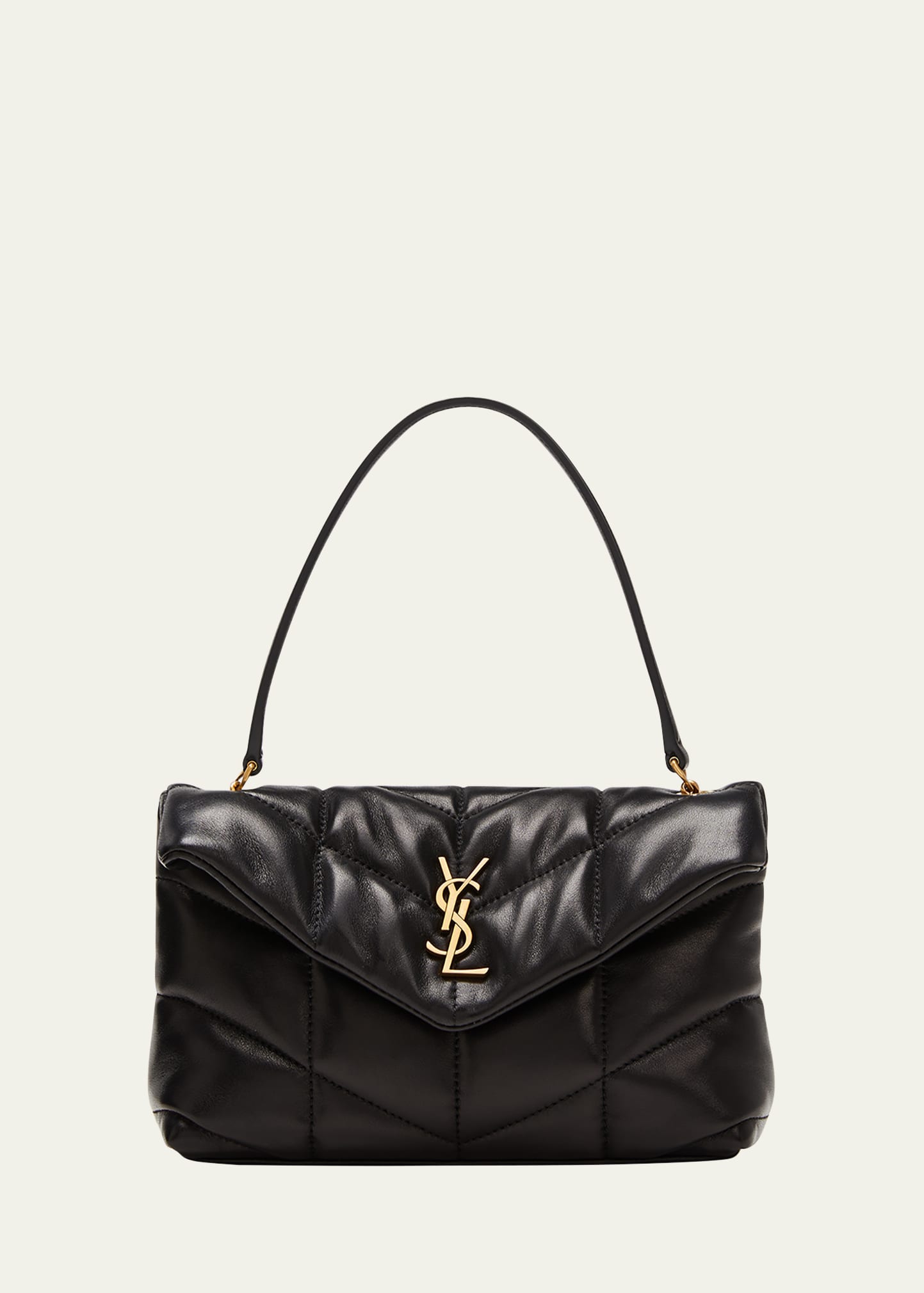 Saint Laurent Lou Puffer Toy YSL Crossbody Bag in Quilted Leather