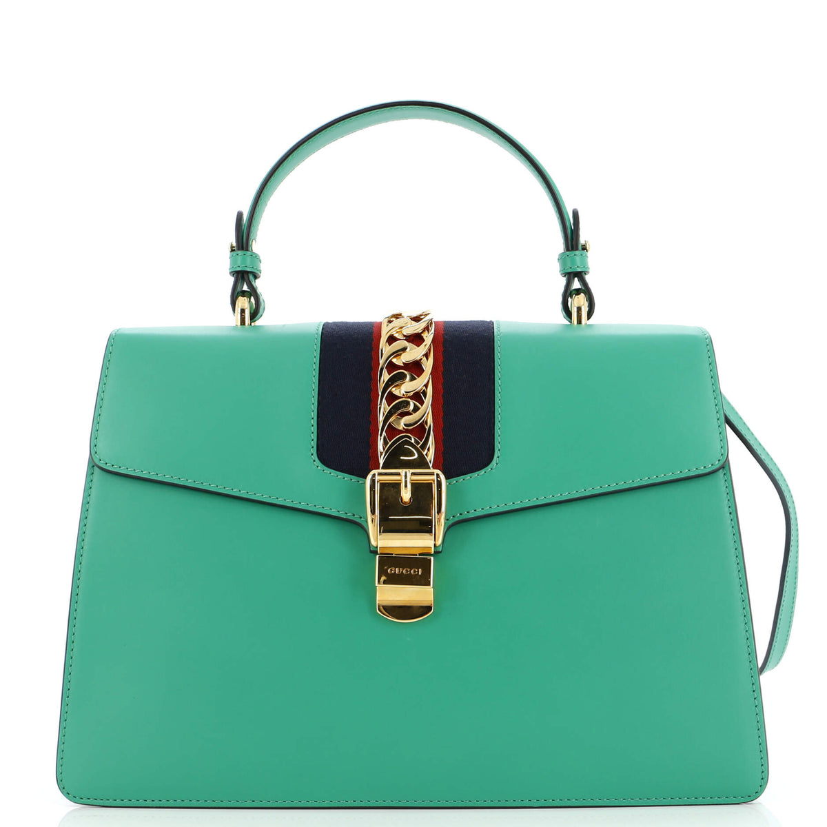 Gucci GUCCI Sylvie Top Handle Bag Leather Large