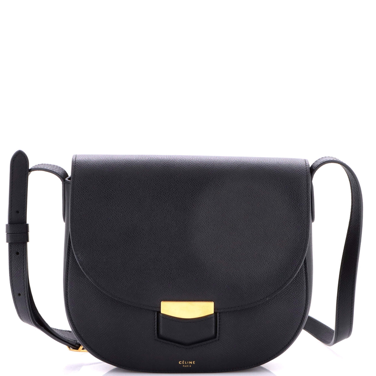 Celine CELINE Trotteur Crossbody Bag Grainy Leather Medium