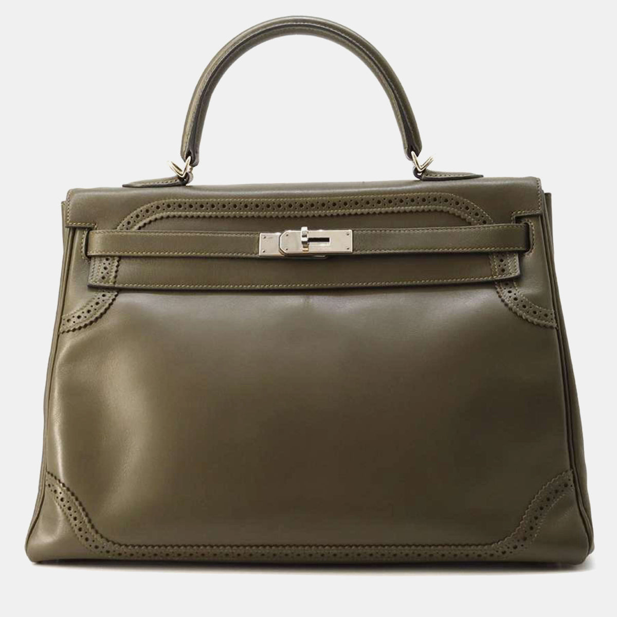 Hermès olive tadelakt swift Gillies Kelly 35 handbag