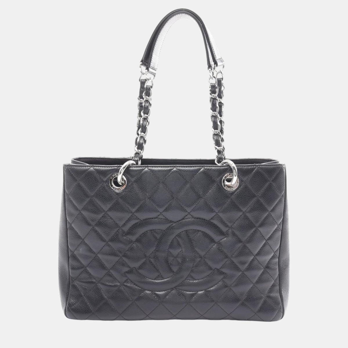 Chanel Black Caviar Skin Matelasse Grand GST Tote Bag