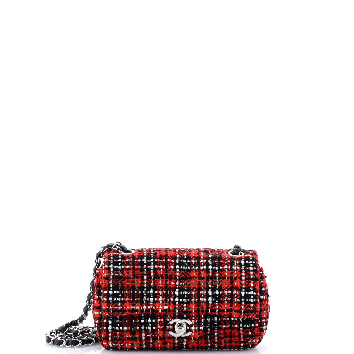 Chanel CHANEL Classic Single Flap Bag Quilted Tweed Mini
