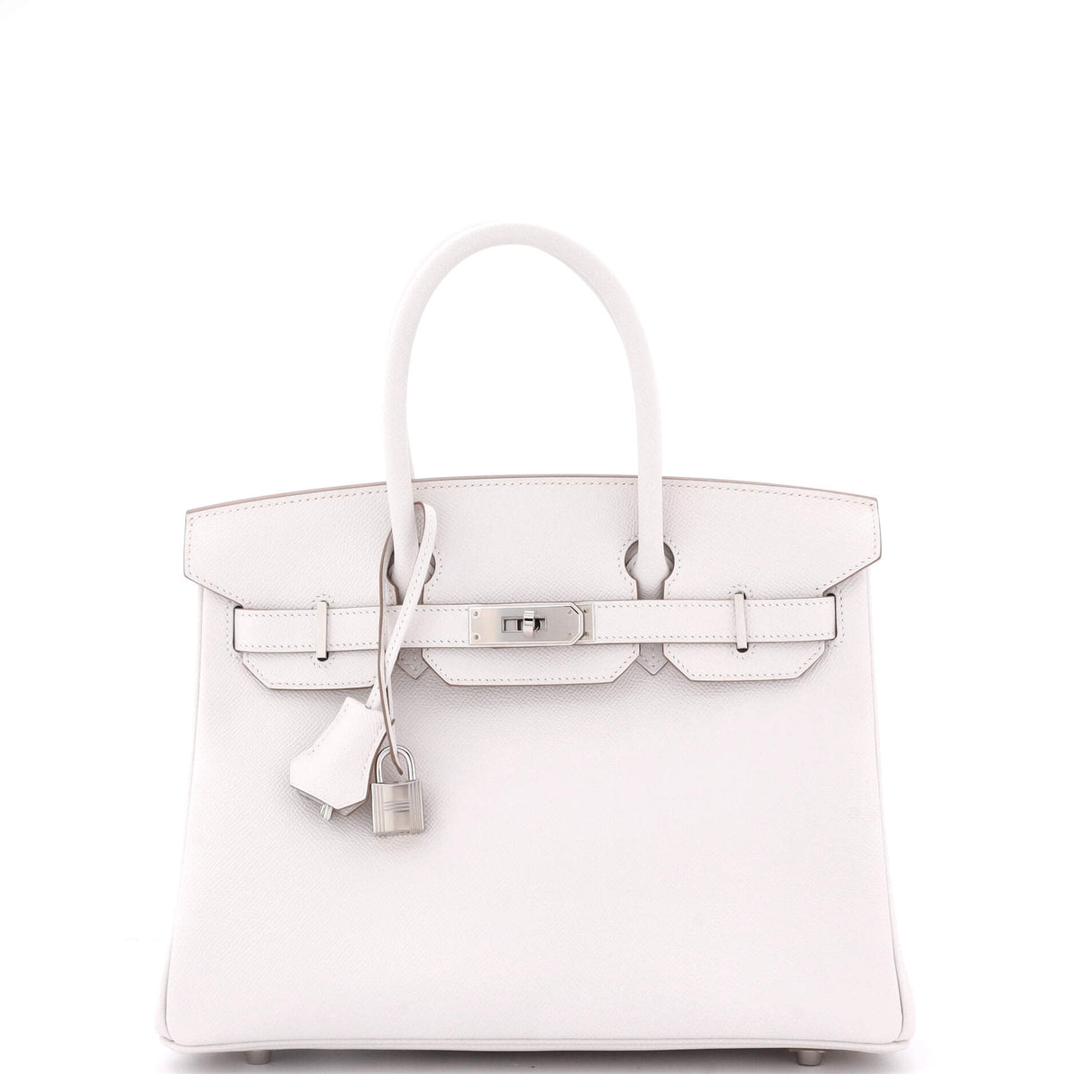 Herm?s Birkin Handbag Light Epsom with Palladium Hardware 30
