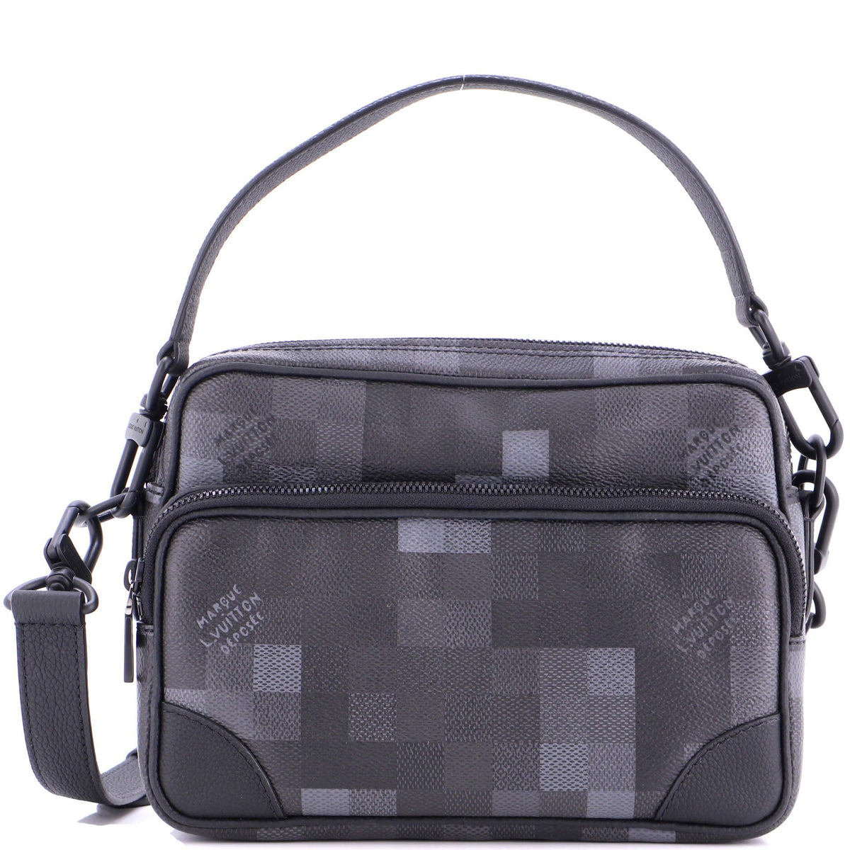 Louis Vuitton Nil NM Messenger Bag Damoflage Black Coated Canvas
