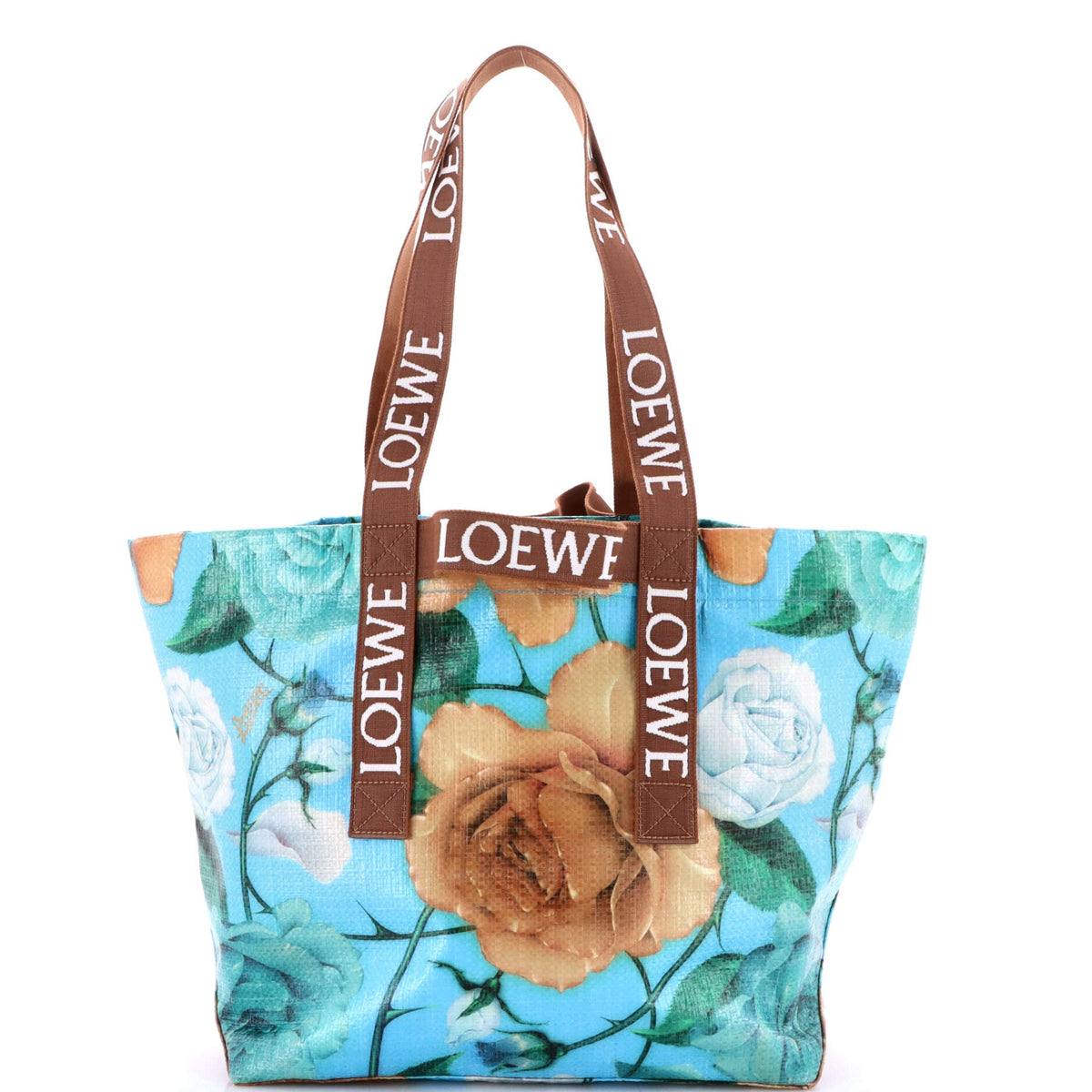 Loewe LOEWE Fold Logo Strap Tote Printed Vinyl Large