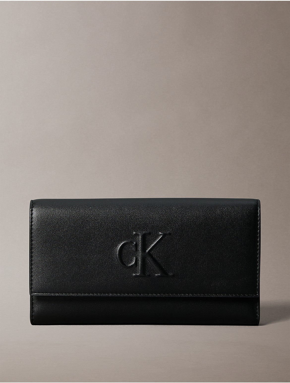 Calvin Klein Portefeuille femme Sculpted Impression - Noir