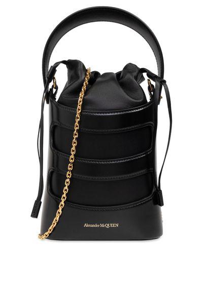 Alexander Mcqueen Women's Mini Bucket Bag By The Rise in Nero | 7959001VPGI