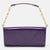 Purple Patent Leather Logo Embossed Flap Clutch Bag