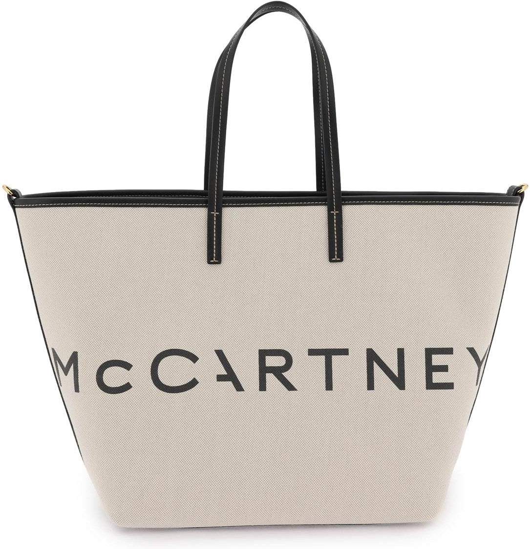 Stella Mccartney Women's Ecru Cotton-Blend Tote Bag With Logo in White | 7B0048WP0221