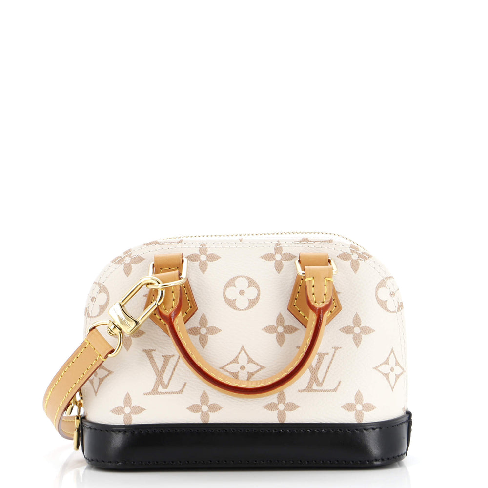 Alma Handbag Monogram Dune Canvas Nano