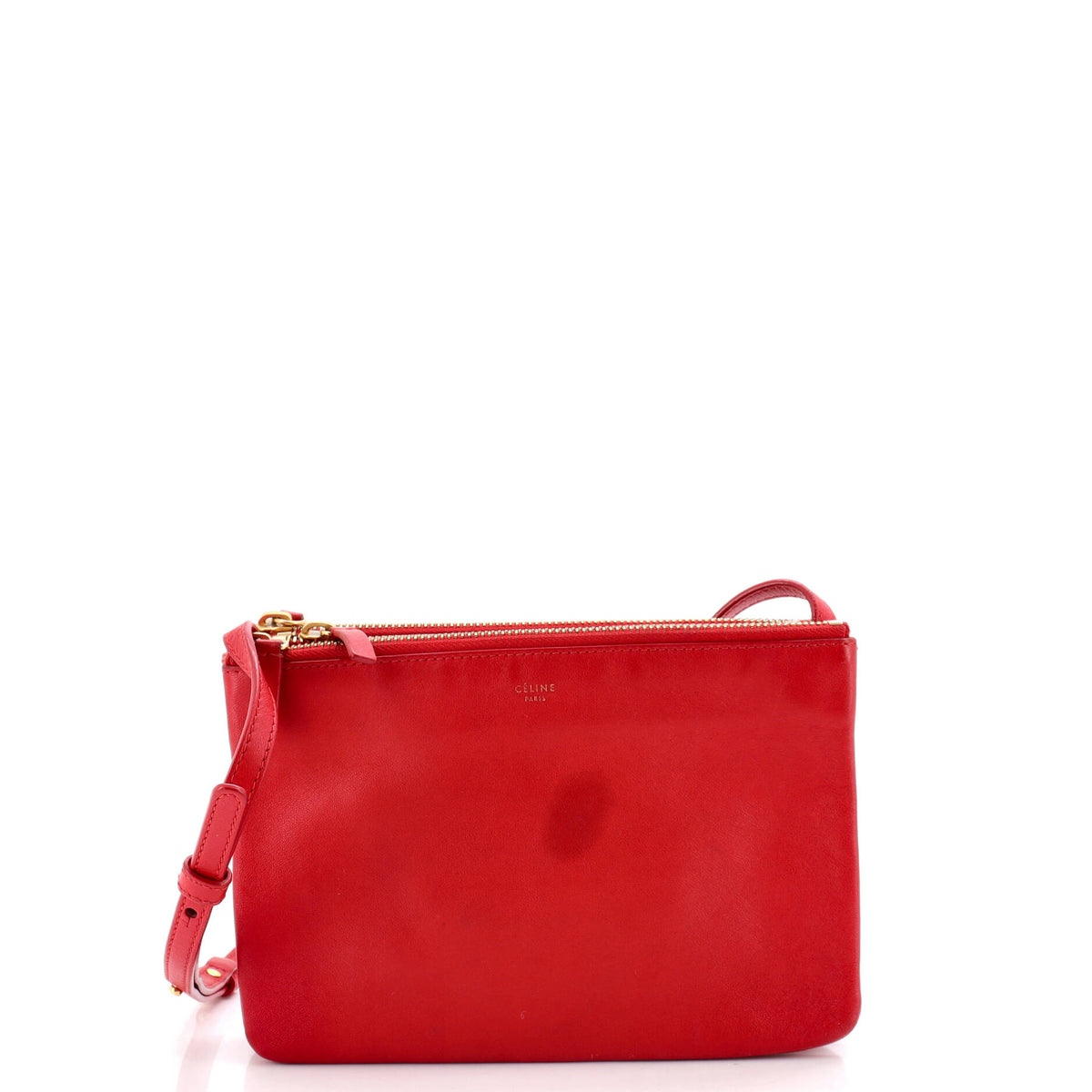 Celine CELINE Trio Crossbody Bag Leather Small