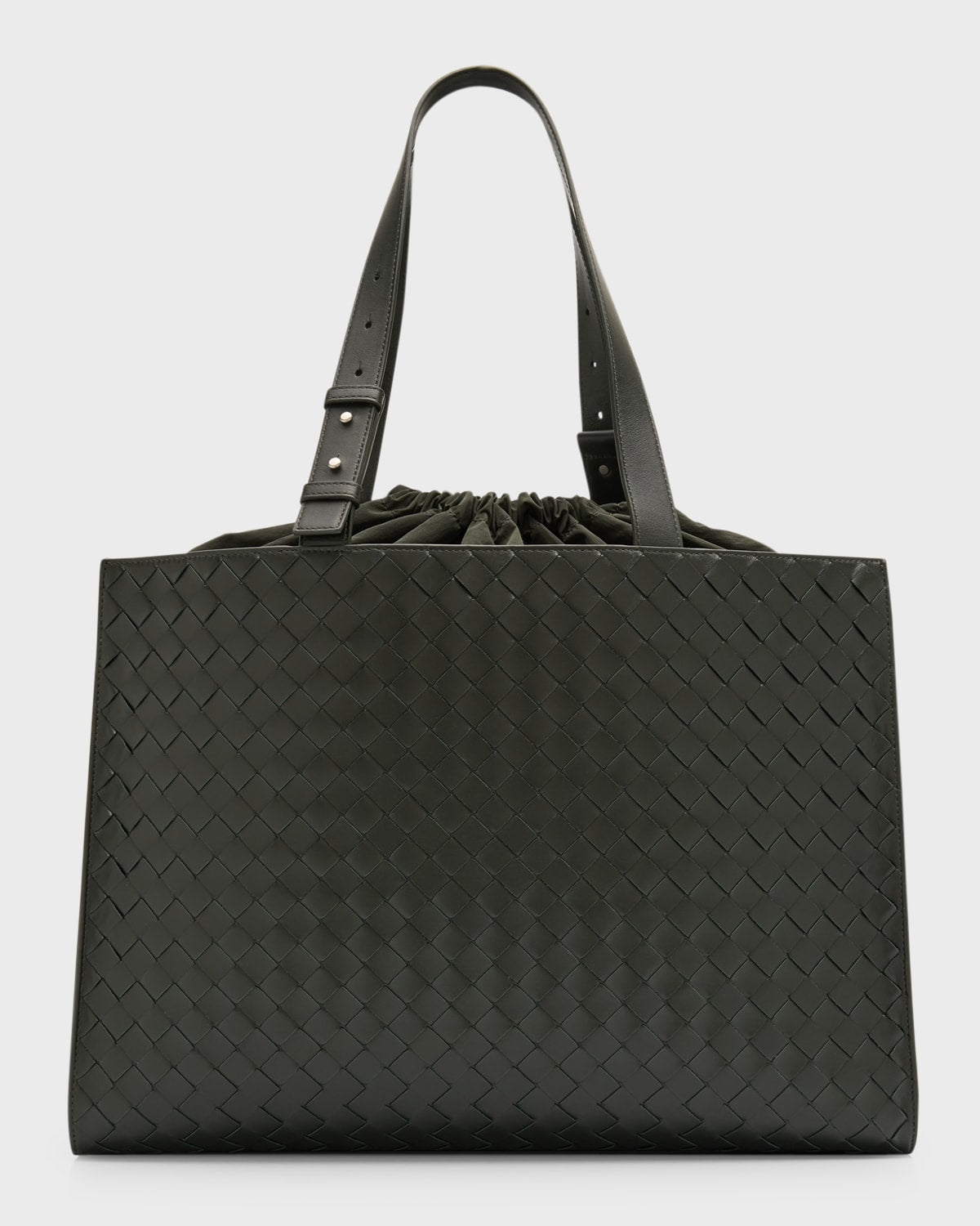 Bottega Veneta Men's Medium Cassette Paper Intrecciato Leather Tote Bag