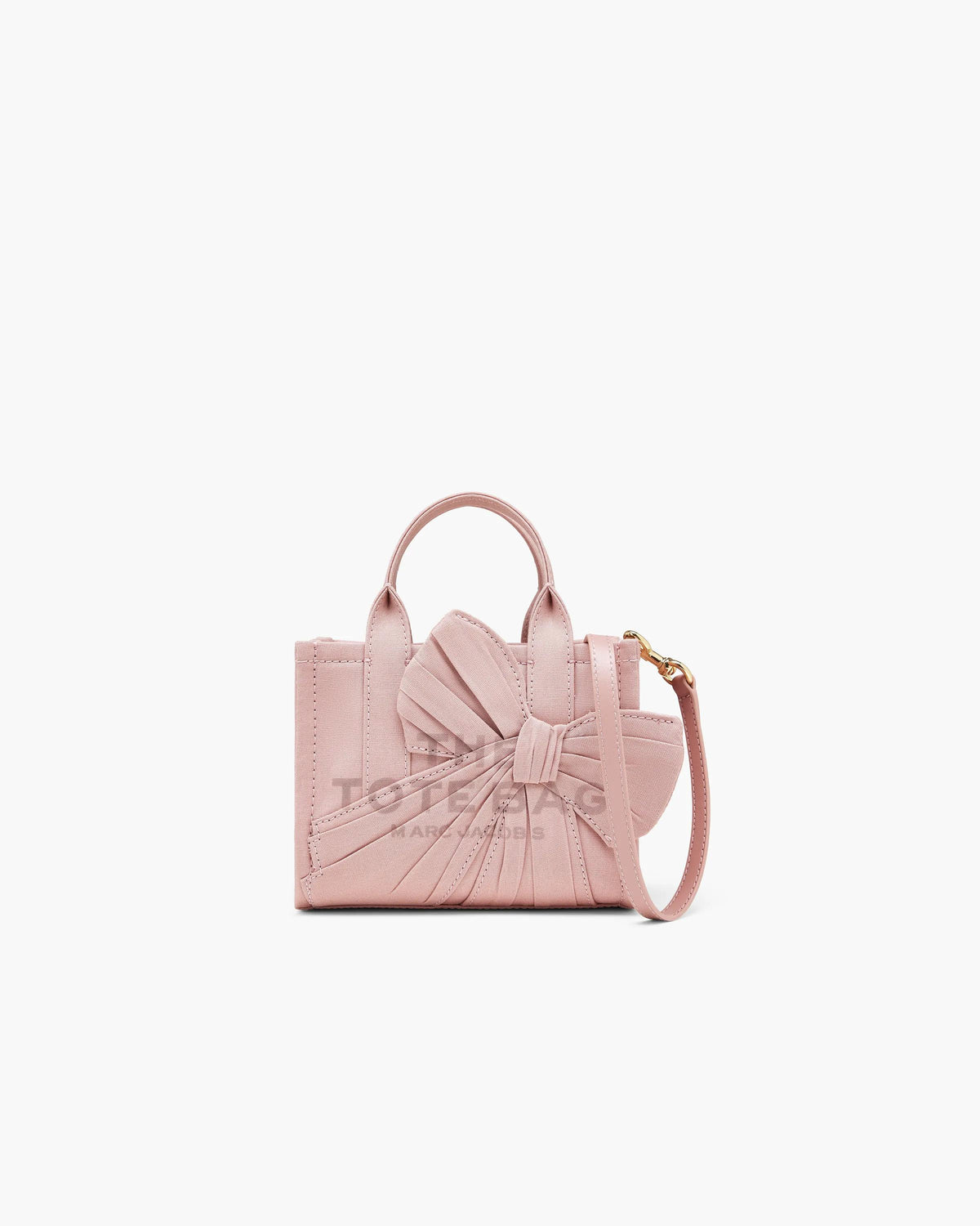 Marc Jacobs Marc Jacobs Crossbody Tote In Canvas With Oversized Bow Bag in Faded Pink