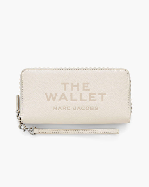 The Leather Continental Wallet in Cotton