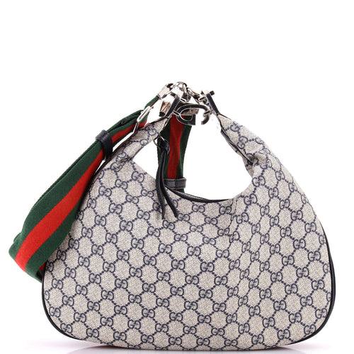 GUCCI Attache Shoulder Bag GG Coated Canvas Medium
