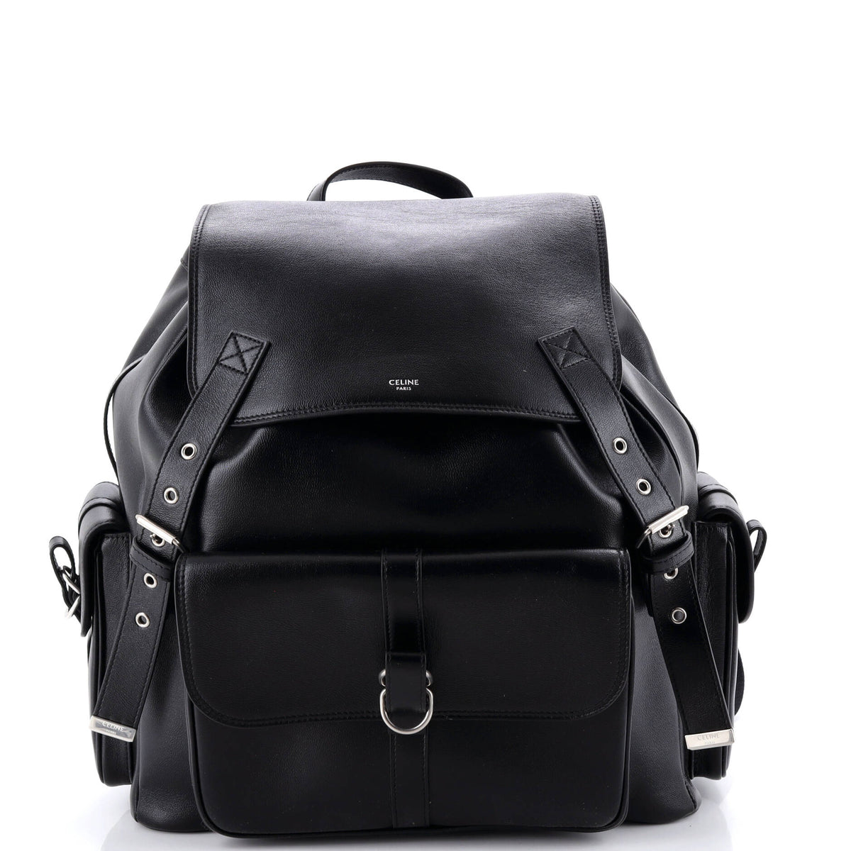 Celine CELINE Utility Multi-Compartment Backpack Leather Large