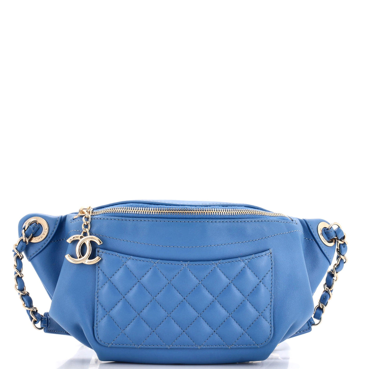 Chanel CHANEL Bi Classic Waist Bag Quilted Crumpled Calfskin