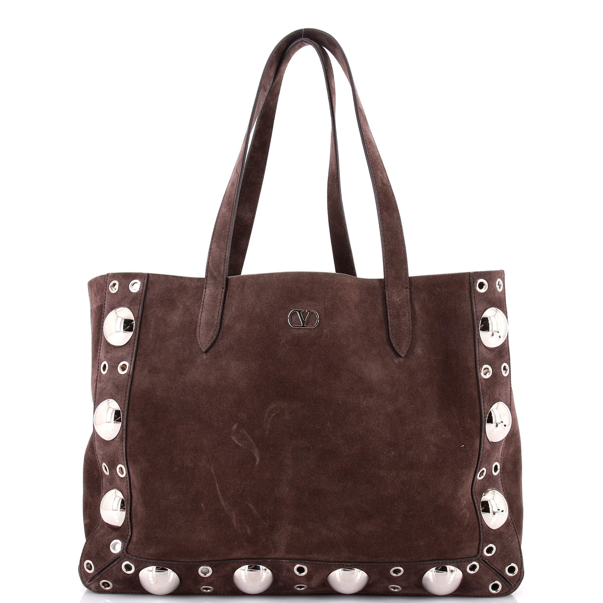Valentino VALENTINO GARAVANI Nellcote Tote Bag Studded Suede Medium