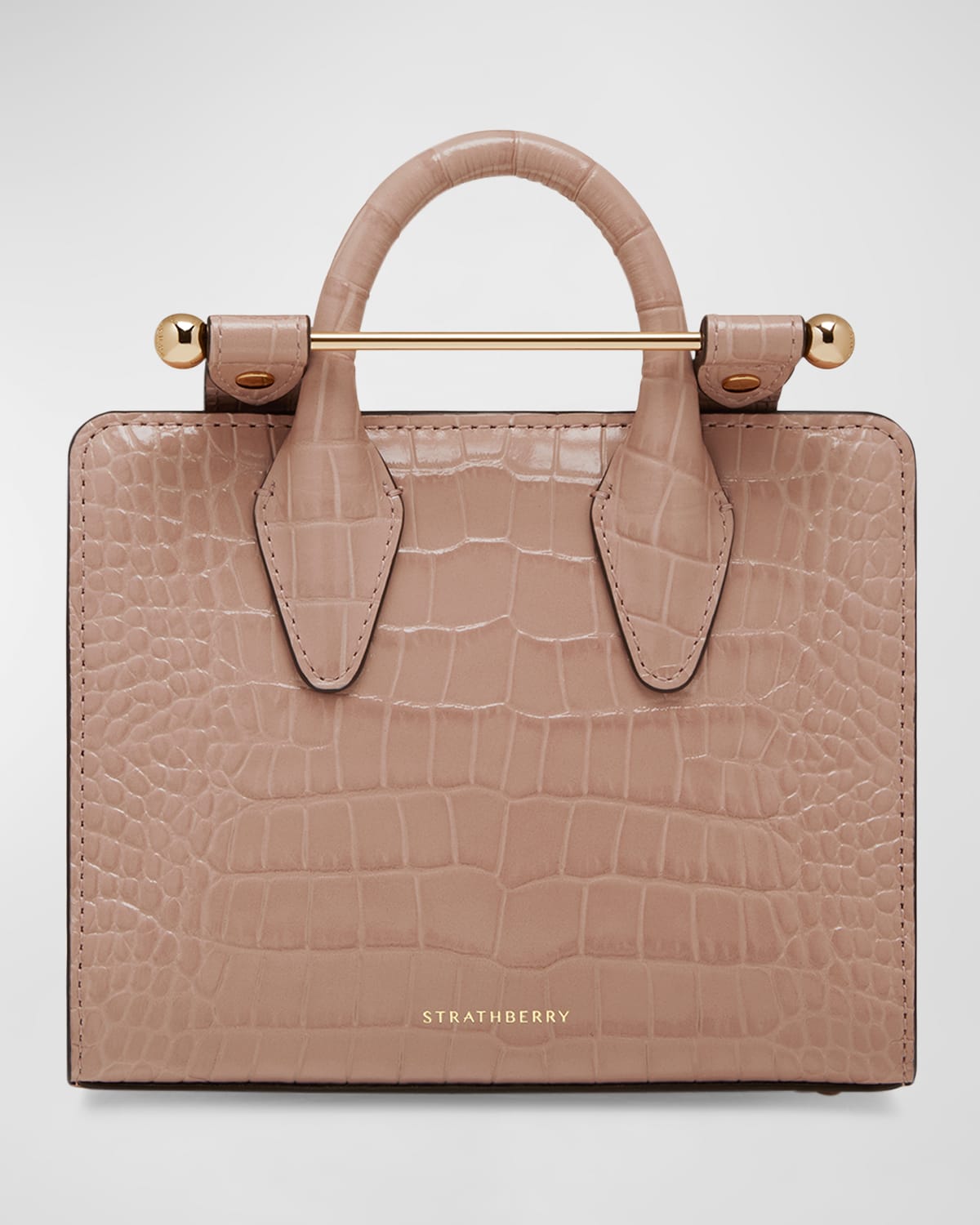 Boss Nano Croc-Embossed Leather Tote Bag