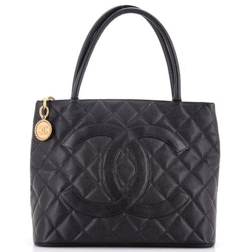 CHANEL Medallion Tote Quilted Caviar
