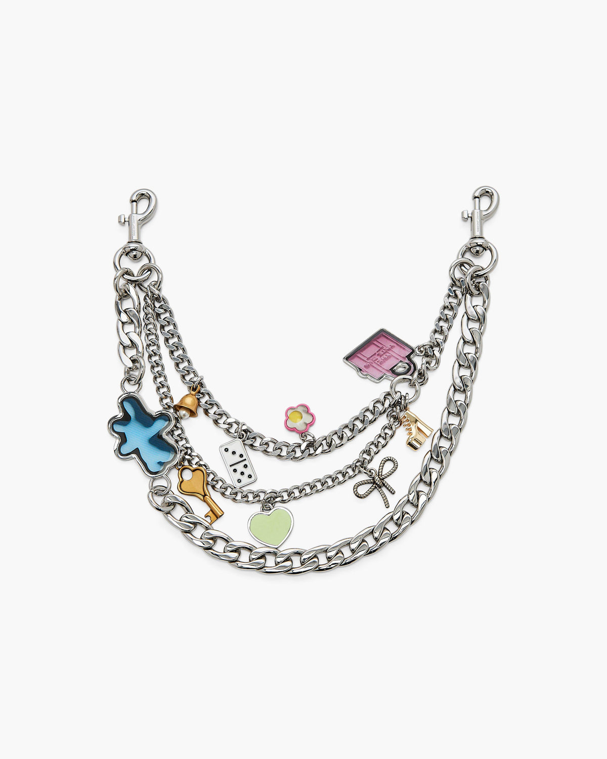 Marc Jacobs The Sticker Chain Shoulder Strap in Nickel