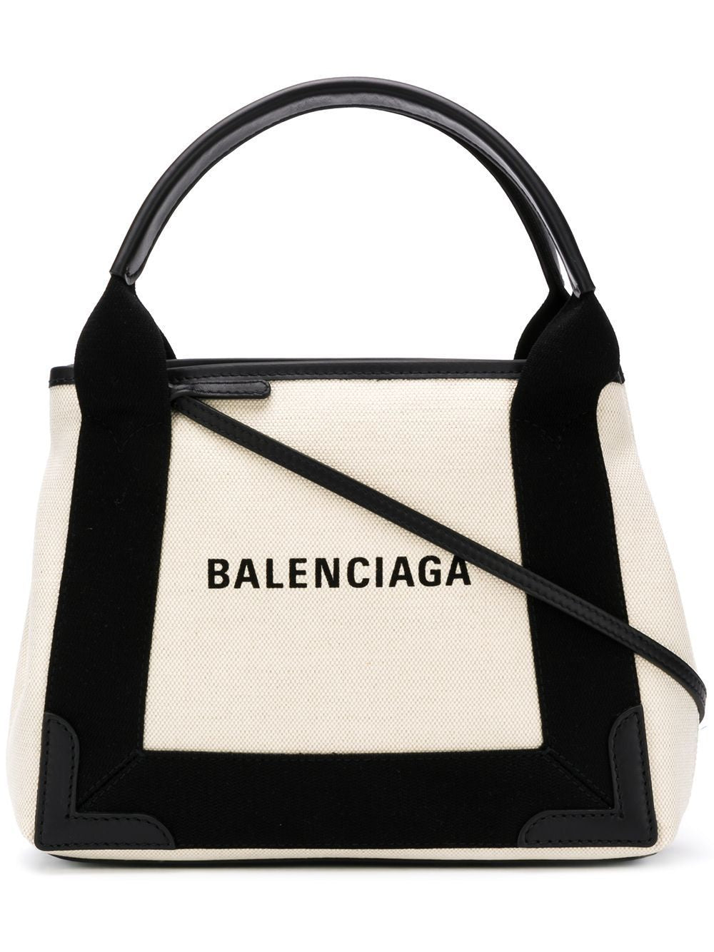 Balenciaga Women's Navy Cabas Xs Bag in Beige | 3903462HH3N