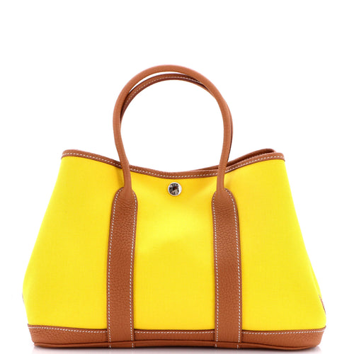 Garden Party Tote Toile and Leather 30