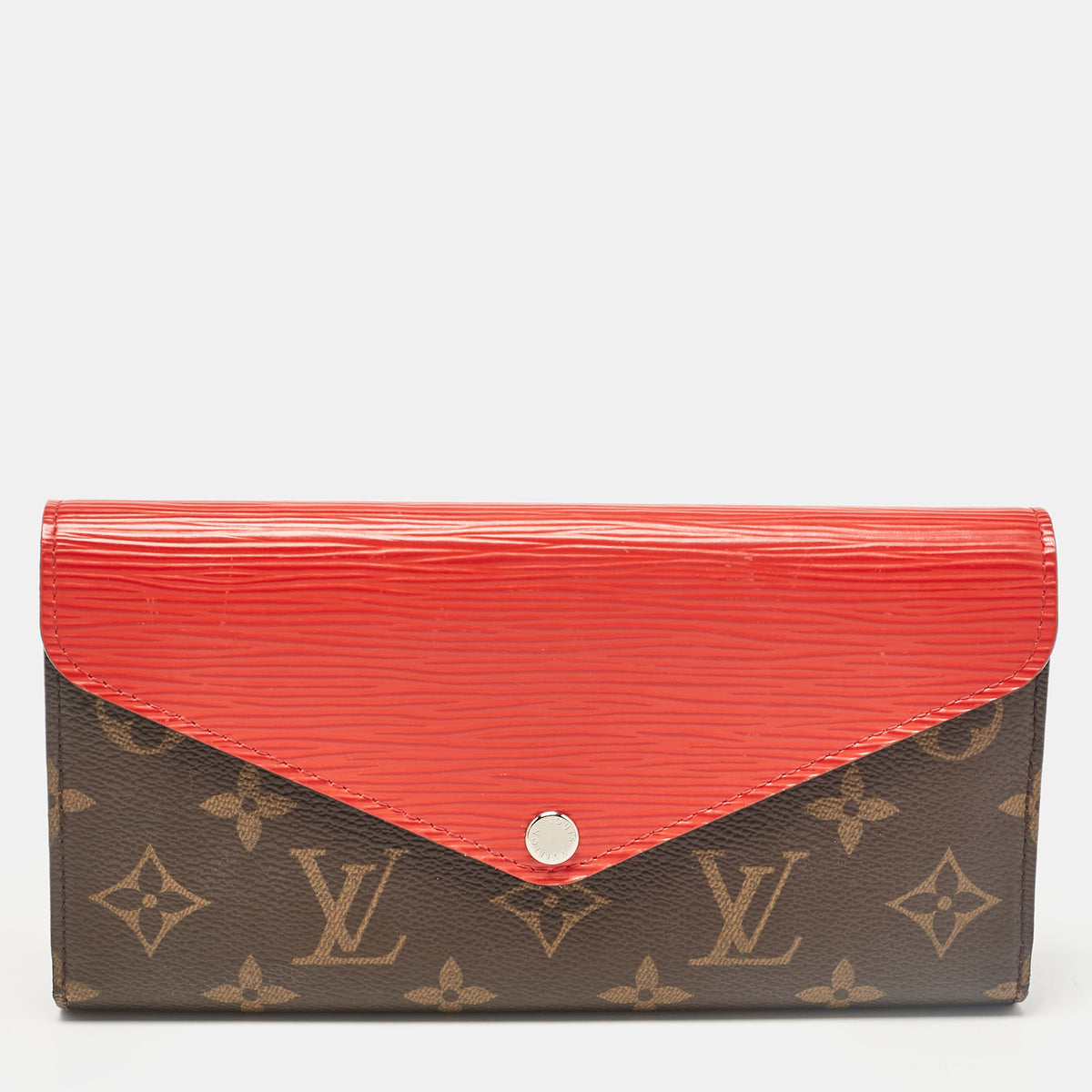 Louis Vuitton Cherry Epi Leather and Monogram Canvas Marie-Lou Long Wallet