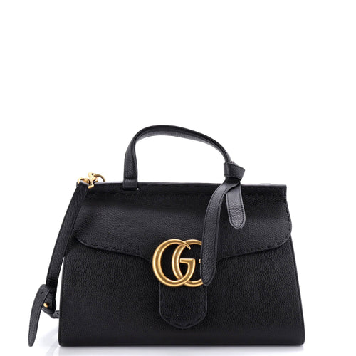 GUCCI GG Marmont Top Handle Bag Leather Small