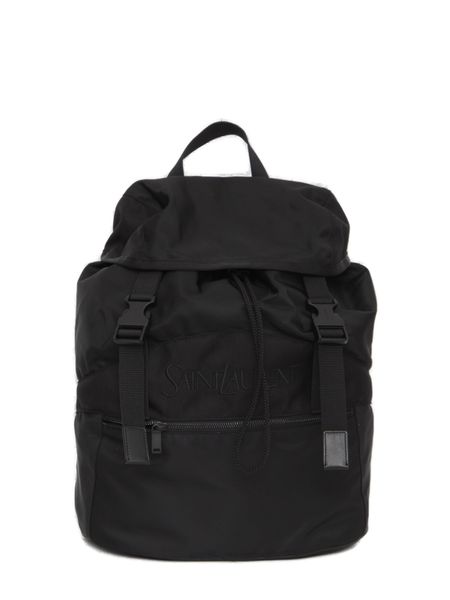 Saint Laurent Men's Econyl Backpack in Black | 756285FACEO