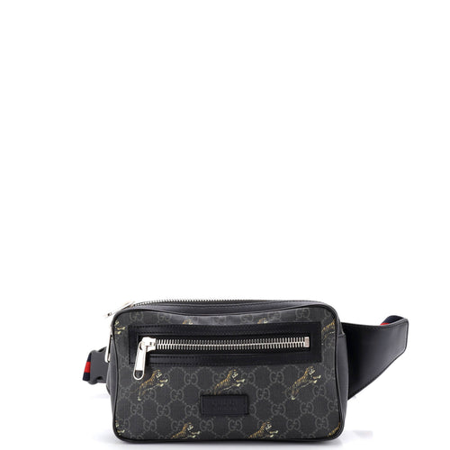 GUCCI Soft Zip Belt Bag Printed GG Coated Canvas Small