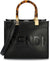 Women's Raffia/canvas Sunshine Tote Bag in Black | Size UNICA | 8BH394ABVL