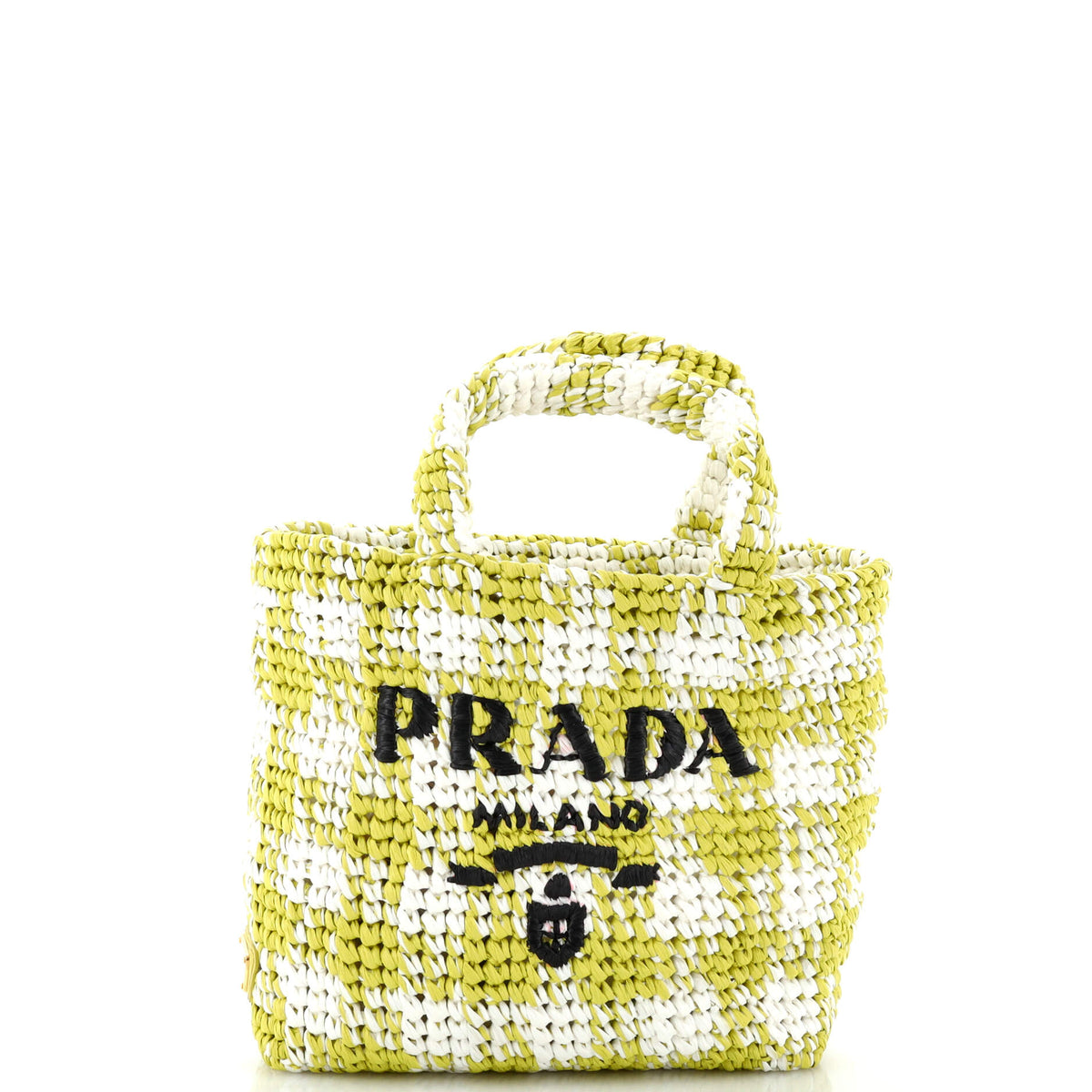 Prada PRADA Logo Tote Raffia Small