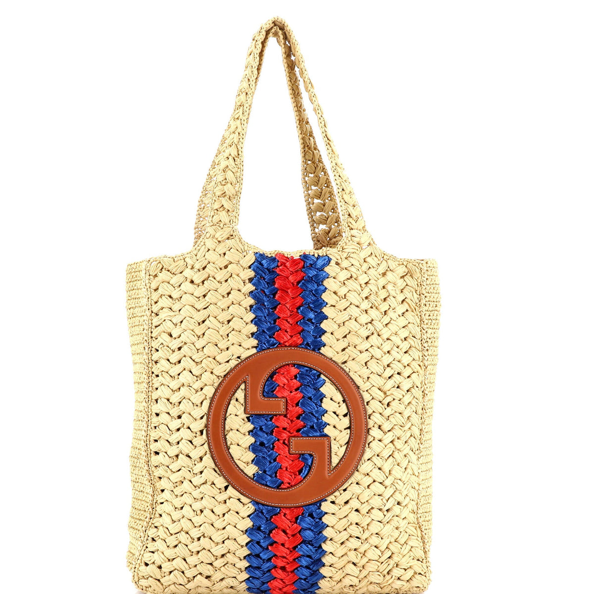 Gucci GUCCI Blondie NM Open Tote Raffia Small